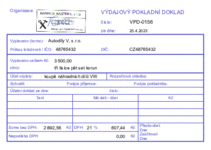 Sample Výdajový pokladní doklad (A6)